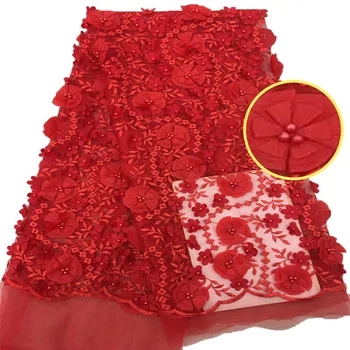 Red Nigerian 3d Tulle lace fabric with beads High quality Modish style beaded lace fabric for elegant skirt A482-1
Red Nigerian 3d Tulle lace fabric with beads High quality Modish style beaded lace fabric for elegant skirt A482-1