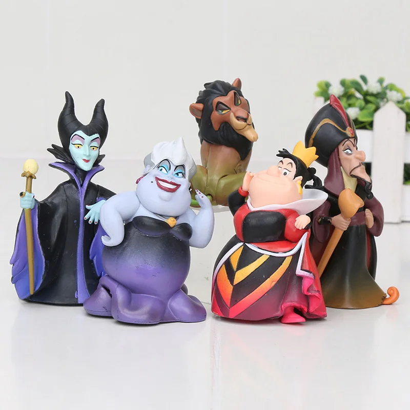 5pcs/set WCF Red Queen Villains Malefice Ursula Scar Jafar PVC Action Figure toy
5pcs/set WCF Red Queen Villains Malefice Ursula Scar Jafar PVC Action Figure toy