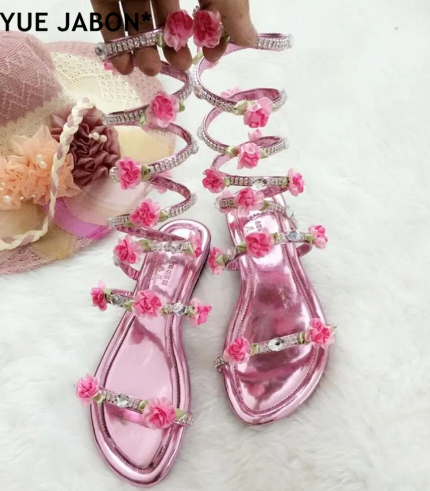 Knee High Slip onFlats Sandal Boots Gladiator Summer Rhinestone Woman Boots Shoes Bohemia Style Crystal Flower Beach Shoes
Knee High Slip onFlats Sandal Boots Gladiator Summer Rhinestone Woman Boots Shoes Bohemia Style Crystal Flower Beach Shoes