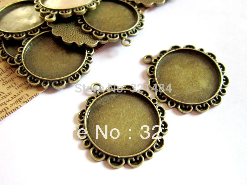 100pcs Zinc Alloy Metal Antique Bronze 25mm Round Flower Cabochon Setting Pendant Tray, Bezel Pendant Blank,Pendant Base
100pcs Zinc Alloy Metal Antique Bronze 25mm Round Flower Cabochon Setting Pendant Tray, Bezel Pendant Blank,Pendant Base