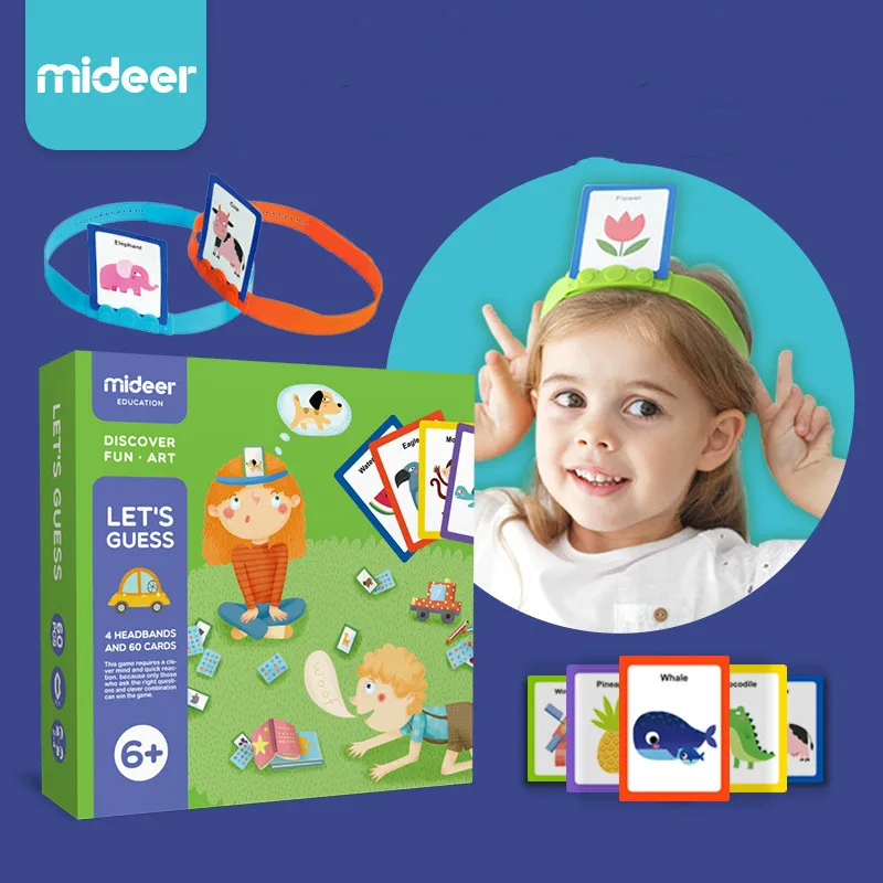 Mideer Let's Guess Game 4 Headbands and 60 Cards Parent-child Interactive Board Game Cognitive Card Education Toys
Mideer Let's Guess Game 4 Headbands and 60 Cards Parent-child Interactive Board Game Cognitive Card Education Toys