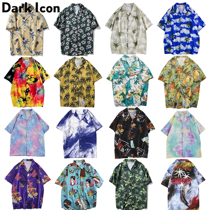Dark Icon Full Printed Turn-Down Collar Men's Shirts Short Sleeve 2019 Summer Hawaii Beach Style men's Loose Shirts Man Top
Dark Icon Full Printed Turn-Down Collar Men's Shirts Short Sleeve 2019 Summer Hawaii Beach Style men's Loose Shirts Man Top