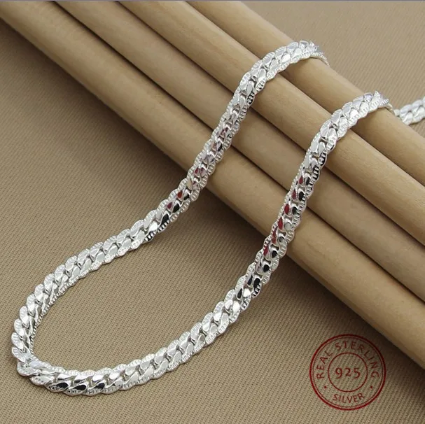Wholesale 925 Sterling Silver Necklace 5MM Full Sideways Necklace for Women Men Jewelry Snake Chain Necklaces Link Figaro Chain
Wholesale 925 Sterling Silver Necklace 5MM Full Sideways Necklace for Women Men Jewelry Snake Chain Necklaces Link Figaro Chain