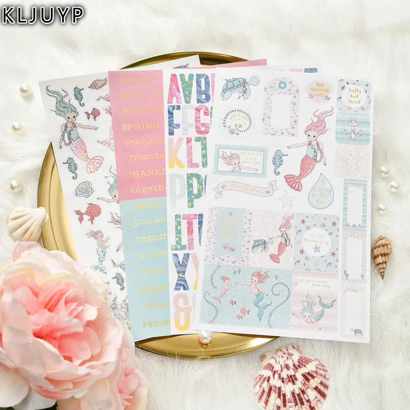 KLJUYP 4pc Beautiful Mermaid Self- adhesive Paper Sticker for Scrapbooking Happy Planner/Card Making/Journaling Project
KLJUYP 4pc Beautiful Mermaid Self- adhesive Paper Sticker for Scrapbooking Happy Planner/Card Making/Journaling Project