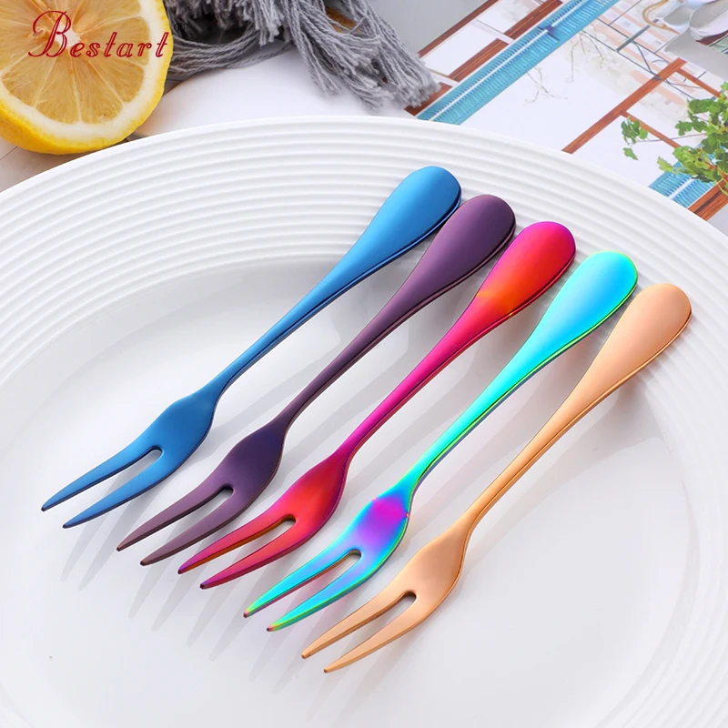 4pcs/lot Stainless Steel Fruit Fork Set Gold Food Two-tine Toothpick Forks Tools Used for Cake,Salad,Party Black Cake fork Pick
4pcs/lot Stainless Steel Fruit Fork Set Gold Food Two-tine Toothpick Forks Tools Used for Cake,Salad,Party Black Cake fork Pick