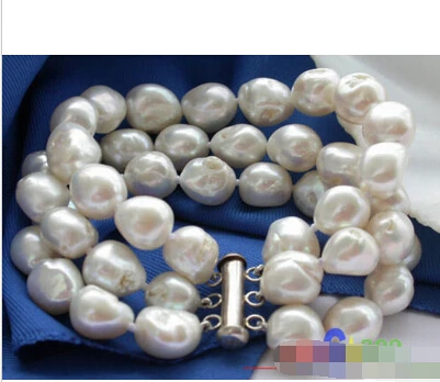 3row 8" 13MM WHITE BAROQUE FRESHWATER CULTURED PEARL BRACELET P2200Noble style Natural Fine jewe Fast (D) SHIPPING
3row 8" 13MM WHITE BAROQUE FRESHWATER CULTURED PEARL BRACELET P2200Noble style Natural Fine jewe Fast (D) SHIPPING