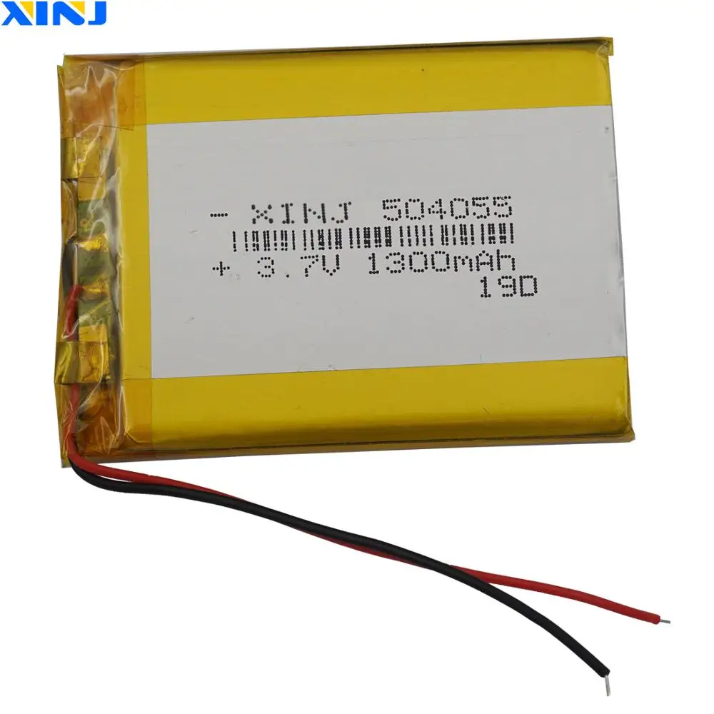 3.7V 1300mAh 4.81Wh 504055 Rechargeable Polymer Lithium Lipo Battery Cell For GPS Camera MP4 Driving Recorder DIY Tablet PC
3.7V 1300mAh 4.81Wh 504055 Rechargeable Polymer Lithium Lipo Battery Cell For GPS Camera MP4 Driving Recorder DIY Tablet PC