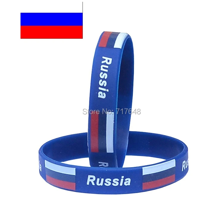 Фото Силиконовые браслеты с флагом России 300 шт. бесплатная доставка FEDEX | Украшения и