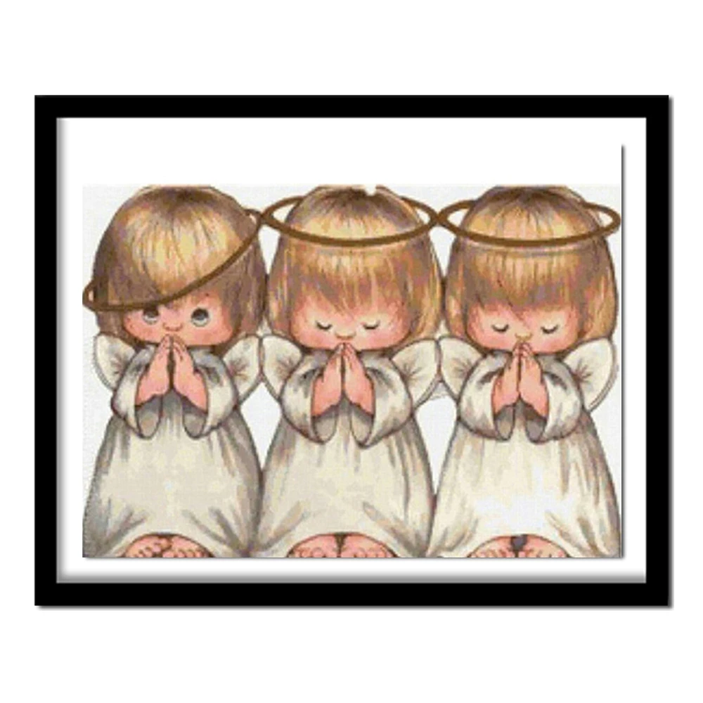 Square diamond embroidery Three little angel needlework cross stitch square resin full diamond painting ZS
Square diamond embroidery Three little angel needlework cross stitch square resin full diamond painting ZS