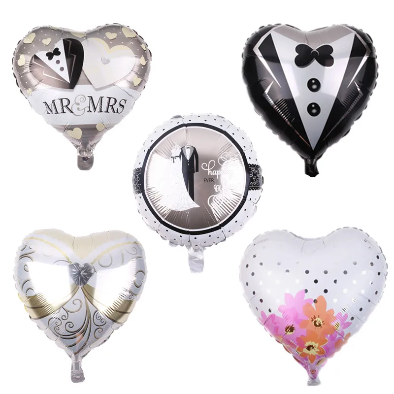 18 Inch Heart Shape Groom Bride Dress Foil Helium Balloons Wedding Engagement Party Bridal Shower Decoration Ballon High Quality
18 Inch Heart Shape Groom Bride Dress Foil Helium Balloons Wedding Engagement Party Bridal Shower Decoration Ballon High Quality