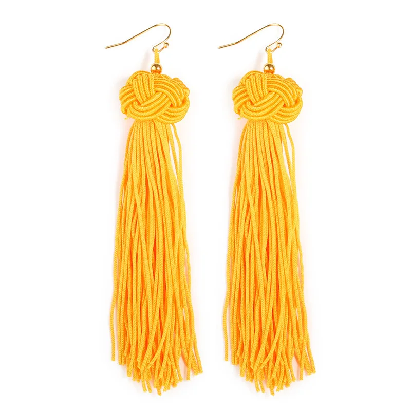 6 Colors Long Strings Handmade Plaited Tassel Knotted Women Boho Simple Style Dangle Earrings Bohemia Drop Earrings
6 Colors Long Strings Handmade Plaited Tassel Knotted Women Boho Simple Style Dangle Earrings Bohemia Drop Earrings