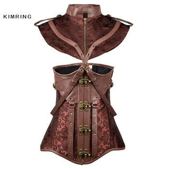 Kimring Women Steampunk Corsets Sexy Corsets and Bustie Steel Boned Corset Gothic Waist Control Underbust Corset Shaper Corselet
Kimring Women Steampunk Corsets Sexy Corsets and Bustie Steel Boned Corset Gothic Waist Control Underbust Corset Shaper Corselet