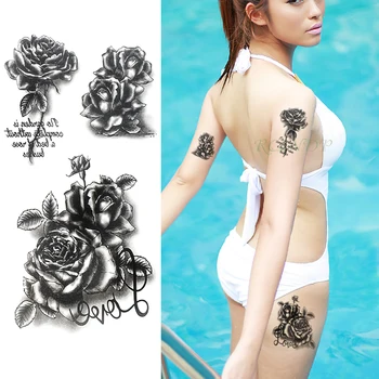 Waterproof Temporary Tattoo Sticker Black White Rose Fake Tatto Sexy Flash Tatoo Hand Arm Back Body Art Tato for Girl Women Men
Waterproof Temporary Tattoo Sticker Black White Rose Fake Tatto Sexy Flash Tatoo Hand Arm Back Body Art Tato for Girl Women Men