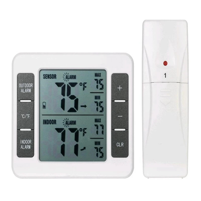 Wireless LCD Weather Station Digital Indoor Outdoor Home Garden Fridge Thermometer Refrigerators Freezers Temperature Sensor
Wireless LCD Weather Station Digital Indoor Outdoor Home Garden Fridge Thermometer Refrigerators Freezers Temperature Sensor