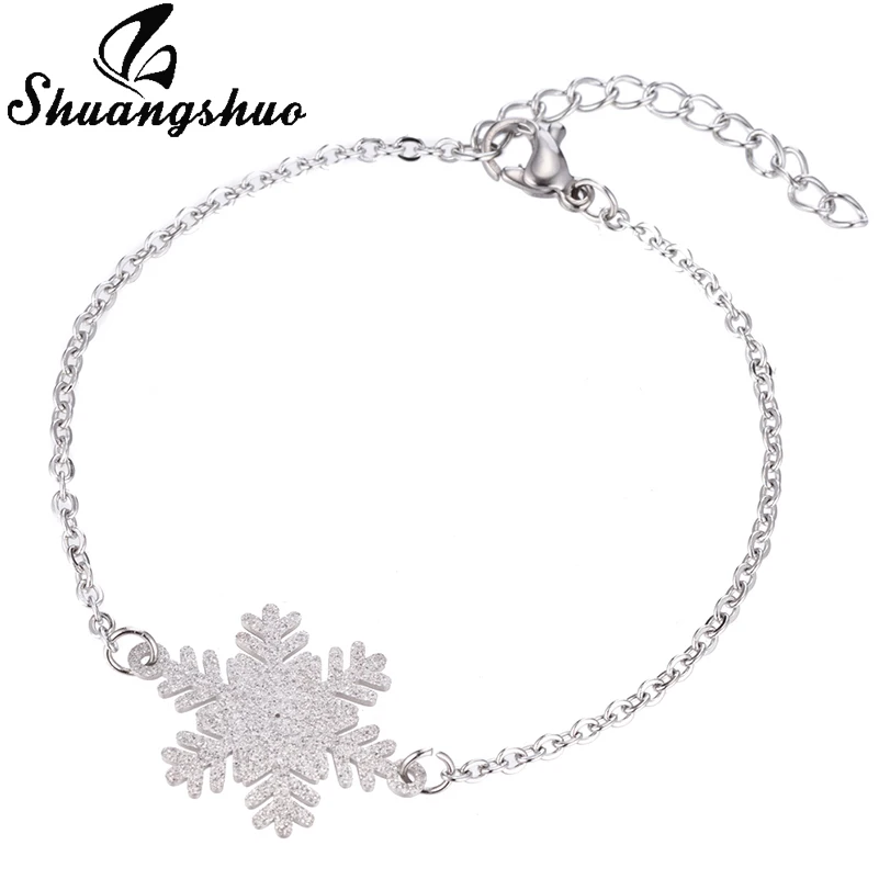 Shuangshuo Christmas Hollow Snowflake Bracelet Fit Wedding Winter Snowflake Bracelets for Women Girl Kids Christmas Gifts
Shuangshuo Christmas Hollow Snowflake Bracelet Fit Wedding Winter Snowflake Bracelets for Women Girl Kids Christmas Gifts