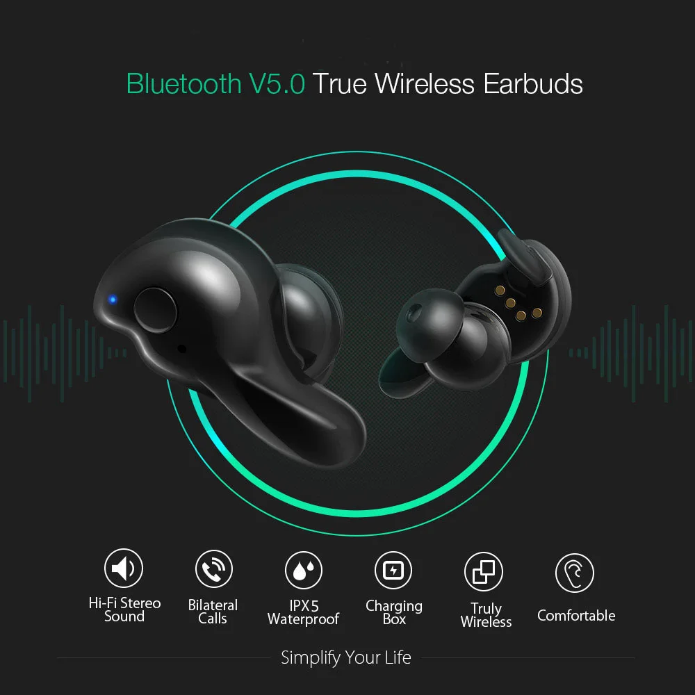 Bluetooth 5.0 TWS Earphones with Mic Bluetooth 5.0 TWS Earphones with Mic