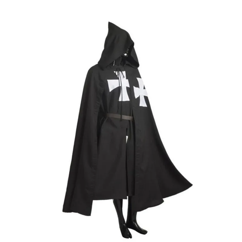 1Pcs/ Set Medieval Crusaders Knight Hooded Cloak Pope Warrior Death Knight Costume Cosplay Cloak Robe Black
1Pcs/ Set Medieval Crusaders Knight Hooded Cloak Pope Warrior Death Knight Costume Cosplay Cloak Robe Black