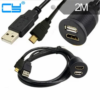 USB & Micro HDMI Male to HDMI Female AUX Flush Mount Car Mount Extension Cable for Car Truck Boat Motorcycle Dashboard Panel 
USB & Micro HDMI Male to HDMI Female AUX Flush Mount Car Mount Extension Cable for Car Truck Boat Motorcycle Dashboard Panel