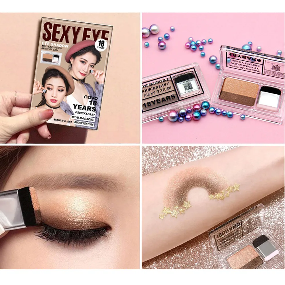 2018 New Fashion Eye Shadow Shimmer Two-color Stamp Eyeshadow Palette Makeup Powder Waterproof Lasting Beauty Drop Shipping
2018 New Fashion Eye Shadow Shimmer Two-color Stamp Eyeshadow Palette Makeup Powder Waterproof Lasting Beauty Drop Shipping