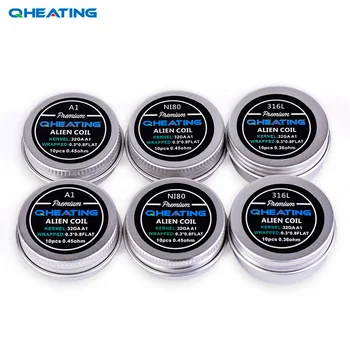 2019 Qheating NI80 316L A1 ALIEN prebuilt Coil electronic cigarette rda atomizer wick coil resistance Alien clapton coil
2019 Qheating NI80 316L A1 ALIEN prebuilt Coil electronic cigarette rda atomizer wick coil resistance Alien clapton coil