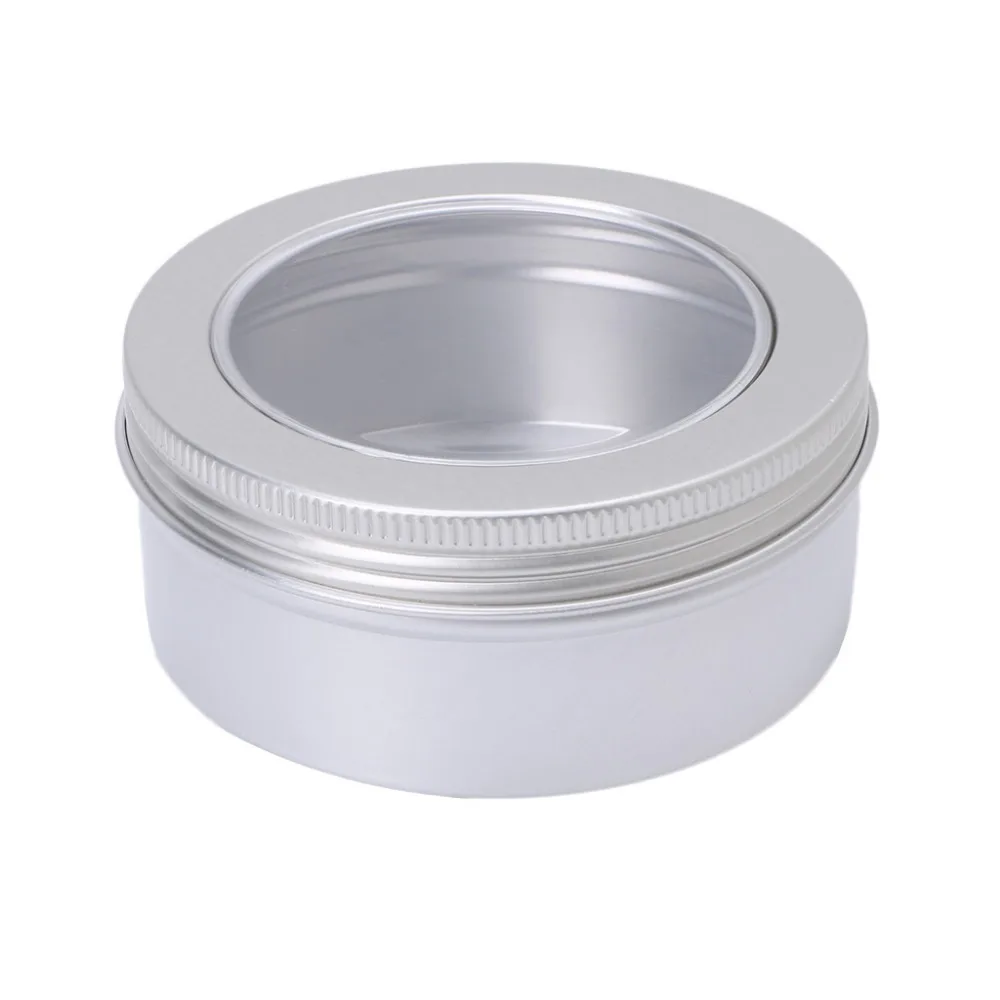 Empty Aluminum Cosmetic Pots Container Make Up Jar Clear Top View Window 150ml New
Empty Aluminum Cosmetic Pots Container Make Up Jar Clear Top View Window 150ml New