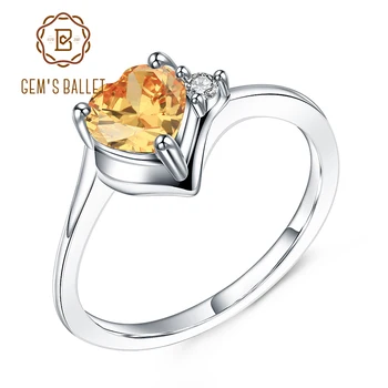 GEM'S BALLET 0.78Ct Natural Citrine Birthstone Gemstone Ring 925 Sterling Silver Wedding Heart Rings For Women Fine Jewelry
GEM'S BALLET 0.78Ct Natural Citrine Birthstone Gemstone Ring 925 Sterling Silver Wedding Heart Rings For Women Fine Jewelry
