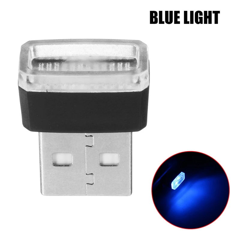 Car Atmosphere Lights 1pc Mini USB LED Car Interior Light Colorful Neon Atmosphere Ambient Lamp Red/Blue/White/Purple