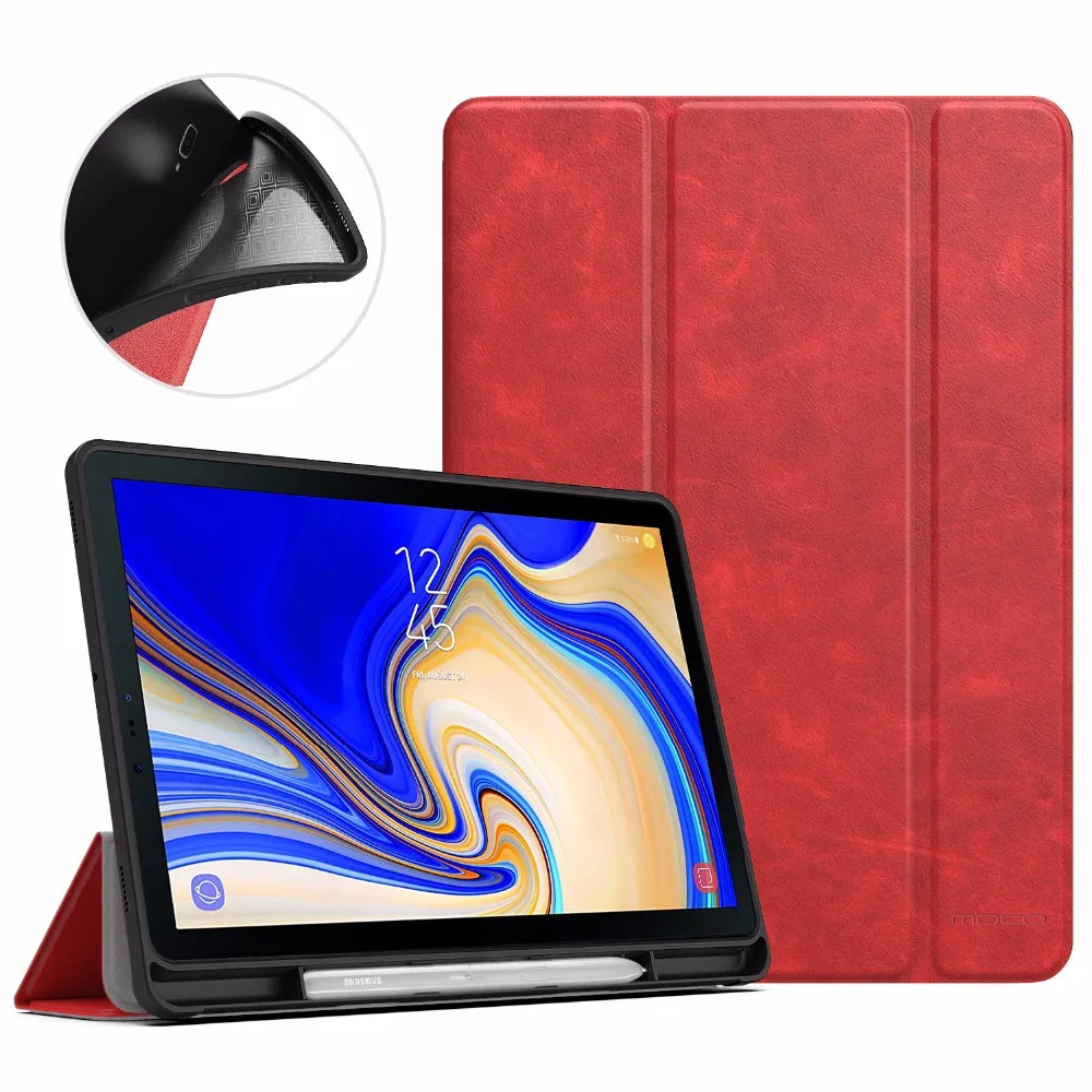 MoKo Case for Samsung Galaxy Tab S4 10.5 with S Pen Holder, Soft TPU Ultra Slim Trifold Smart Stand Cover with Auto Wake/Sleep
MoKo Case for Samsung Galaxy Tab S4 10.5 with S Pen Holder, Soft TPU Ultra Slim Trifold Smart Stand Cover with Auto Wake/Sleep