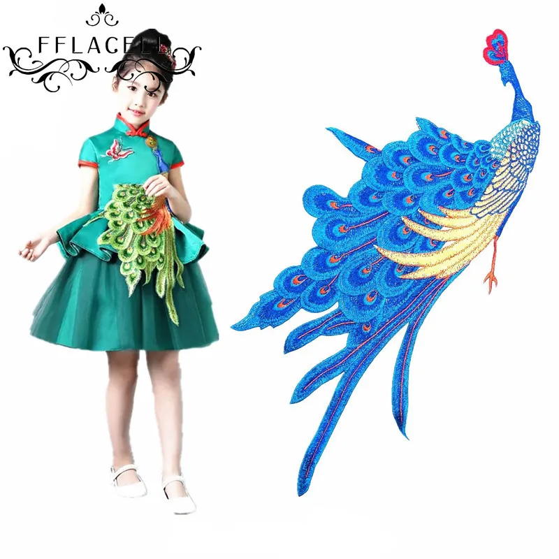 FFLACELL Blue Peacock Patch Embroidery Appliqued Patches For Clothing Wedding Dress Jacket Sewing Accessories
FFLACELL Blue Peacock Patch Embroidery Appliqued Patches For Clothing Wedding Dress Jacket Sewing Accessories