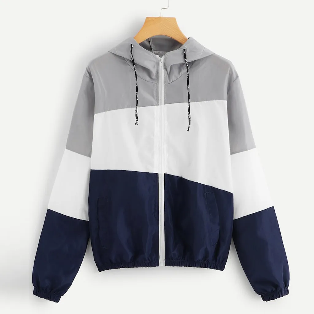Hoodies Sweatshirt Women Long Sleeve Patchwork Hooded Zipper Pockets Casual Sport Pullover Tops Hoodie Moletom Sudadera Mujer
Hoodies Sweatshirt Women Long Sleeve Patchwork Hooded Zipper Pockets Casual Sport Pullover Tops Hoodie Moletom Sudadera Mujer