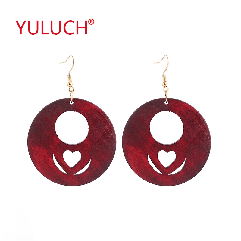 YULUCH Vintage Design Ethnic Natural Wooden Round Hollow Love Pendant Earrings for Fashion Women Jewelry Accessories Gifts
YULUCH Vintage Design Ethnic Natural Wooden Round Hollow Love Pendant Earrings for Fashion Women Jewelry Accessories Gifts