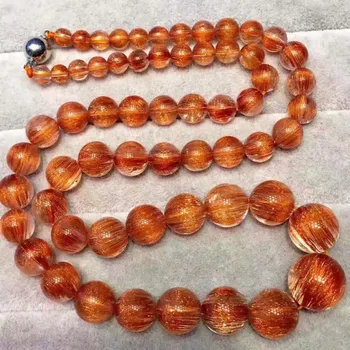 Genuine Natural Copper Rutilated Quartz Crystal Gemstone Necklace Round Beads Charms Necklace Woman Lady Chain 6-15mm AAAAAA
Genuine Natural Copper Rutilated Quartz Crystal Gemstone Necklace Round Beads Charms Necklace Woman Lady Chain 6-15mm AAAAAA