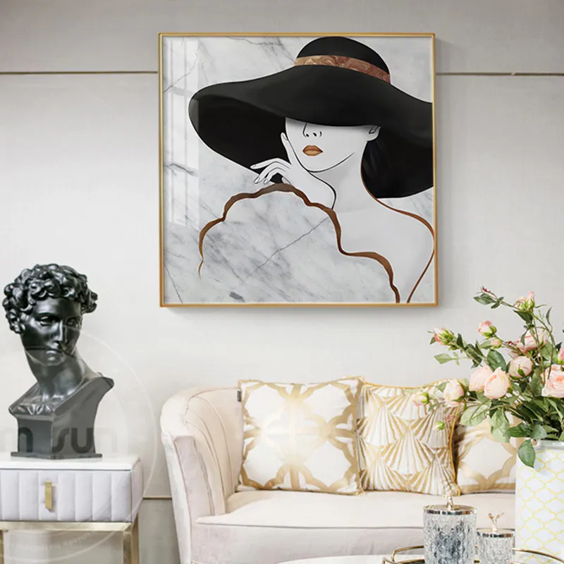 Modern Elegant Beauty Black Top Hat Girl Poster And Print Fashion Canvas Painting For Bedroom Living Room Background Wall Decor
Modern Elegant Beauty Black Top Hat Girl Poster And Print Fashion Canvas Painting For Bedroom Living Room Background Wall Decor