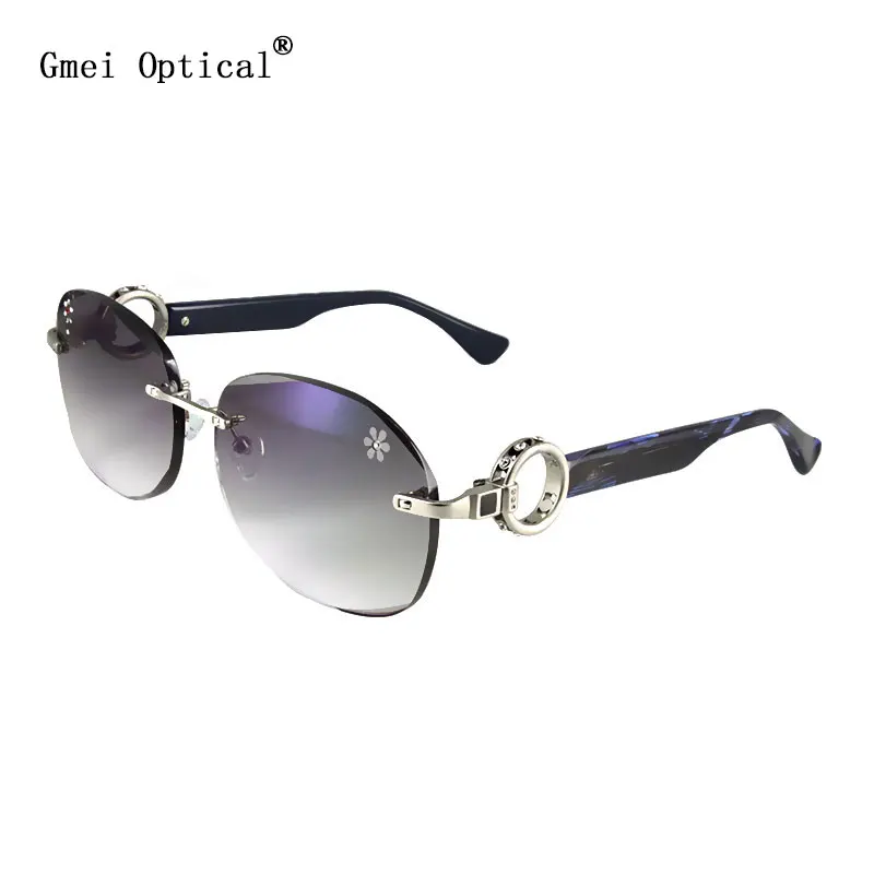 Gmei Optical 033 Pink Rimless Gradient Tinted Sunglasses with Diamond Accessories for Women Sunwear
Gmei Optical 033 Pink Rimless Gradient Tinted Sunglasses with Diamond Accessories for Women Sunwear