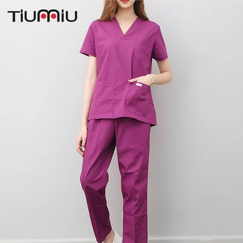 Women Men Doctor Nurse Medical Uniforms Hospital Pharmacy Scrubs Clothes Short Sleeve Coat Dentists Brush Hand Clothing V-Collar
Women Men Doctor Nurse Medical Uniforms Hospital Pharmacy Scrubs Clothes Short Sleeve Coat Dentists Brush Hand Clothing V-Collar