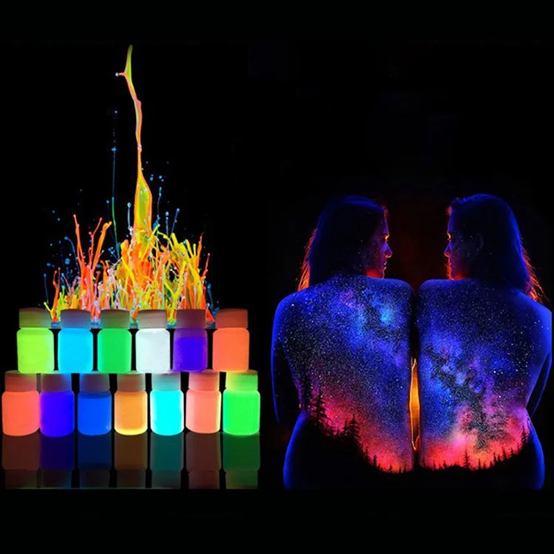 New 20ml UV Glow Neon Face Paint Fluorescent Bright Fluo Irradiate Luminescent Party Festival Decoration Party
New 20ml UV Glow Neon Face Paint Fluorescent Bright Fluo Irradiate Luminescent Party Festival Decoration Party