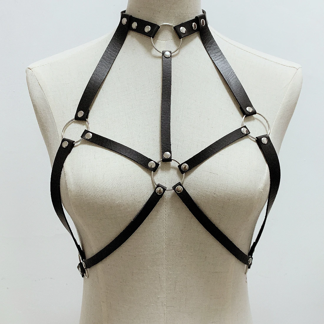 Sexy Women Handmade Leather Harness Choker Body Bondage Belt Straps Punk Gothic Club Party Wear
Sexy Women Handmade Leather Harness Choker Body Bondage Belt Straps Punk Gothic Club Party Wear