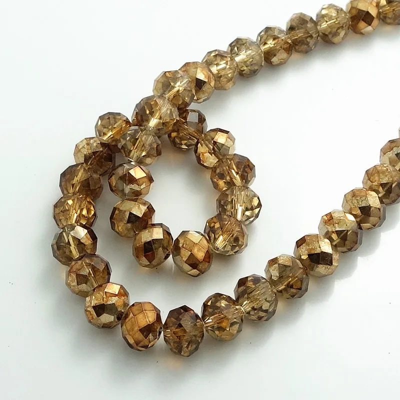 Wholesale Half Plated Rondelle Faceted Crystal Glass Loose Spacer Beads 4mm 6mm 8mm 10mm coffee
Wholesale Half Plated Rondelle Faceted Crystal Glass Loose Spacer Beads 4mm 6mm 8mm 10mm coffee