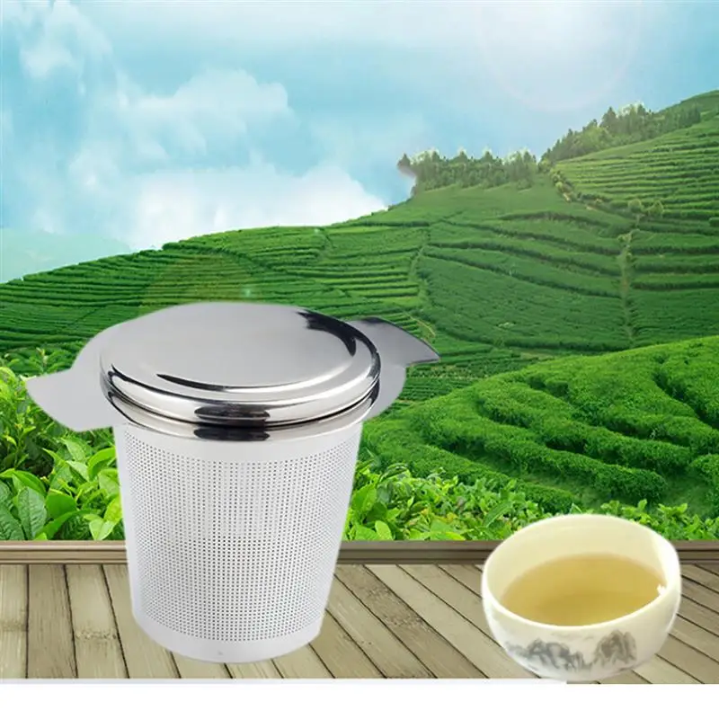 Reusable Stainless Steel Tea Infuser Basket Fine Mesh Tea Strainer With 2 Handles Lid Tea And Coffee Filters For Loose Tea Leaf
Reusable Stainless Steel Tea Infuser Basket Fine Mesh Tea Strainer With 2 Handles Lid Tea And Coffee Filters For Loose Tea Leaf