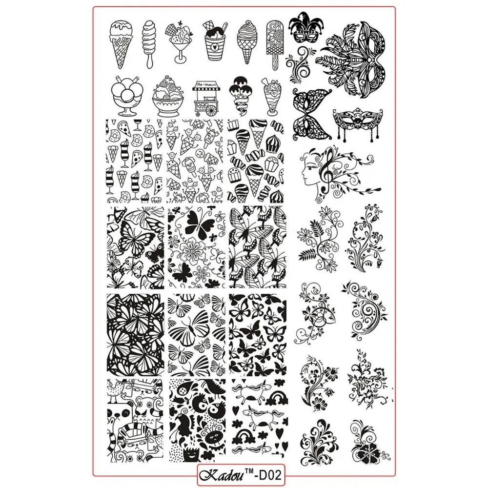 1Pc 14.5*9.5cm Rectangle Nail Stamping Plates Template Beautiful Flower Butterfly Design Manicure Nail Art Stamp Image Plate K02
1Pc 14.5*9.5cm Rectangle Nail Stamping Plates Template Beautiful Flower Butterfly Design Manicure Nail Art Stamp Image Plate K02