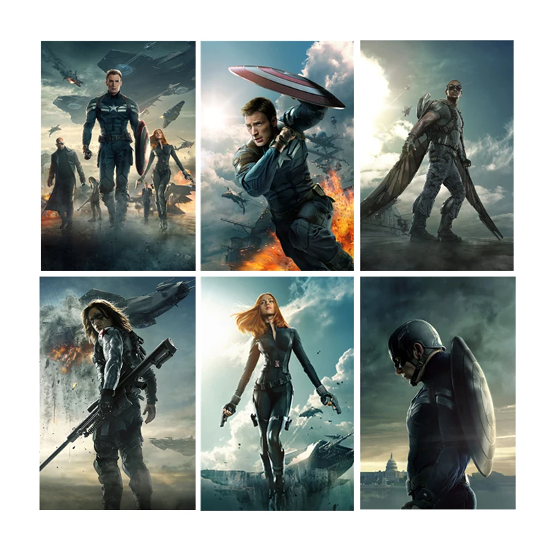 Captain America Movie Poster Marvel Film The Winter Soldier Canvas Prints Scarlett Johansson Art Pictures Bar Room Wall Decors
Captain America Movie Poster Marvel Film The Winter Soldier Canvas Prints Scarlett Johansson Art Pictures Bar Room Wall Decors