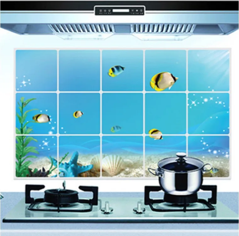 New large high temperature aluminum foil glass stove tile kitchen oil-proof underwater world oil-proof stickers
New large high temperature aluminum foil glass stove tile kitchen oil-proof underwater world oil-proof stickers
