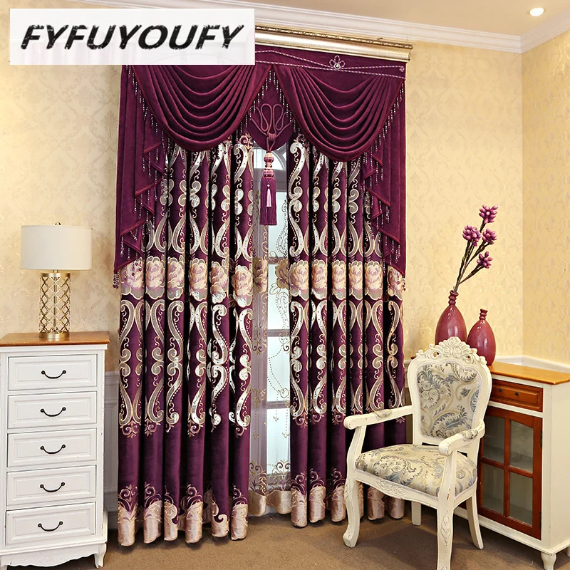 European Luxury Curtains For Living Room Embroidery Thick Window Drapes Balcony Bedroom Custom Size
European Luxury Curtains For Living Room Embroidery Thick Window Drapes Balcony Bedroom Custom Size