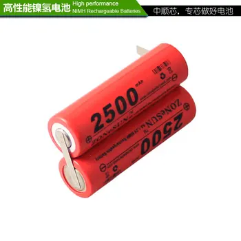 Zhong Shun 3000mAh spot welding foot 5 nickel hydrogen battery pack 2.4V game handle shaver, electric scissors battery AA
Zhong Shun 3000mAh spot welding foot 5 nickel hydrogen battery pack 2.4V game handle shaver, electric scissors battery AA