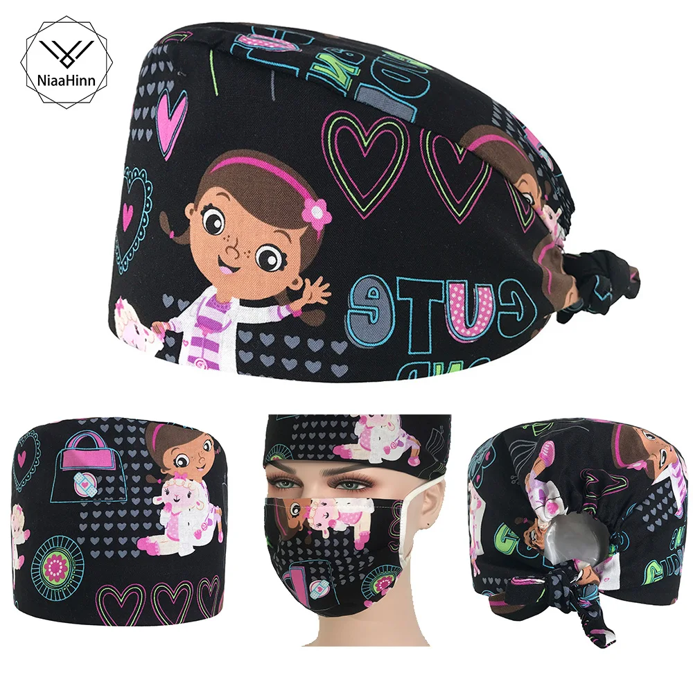 Cartoon nurse print Beauty Cap and Mask Practical Medical Surgical Surgery Hat Nurses Printing Cap Doctor Hats women scrubs
Cartoon nurse print Beauty Cap and Mask Practical Medical Surgical Surgery Hat Nurses Printing Cap Doctor Hats women scrubs