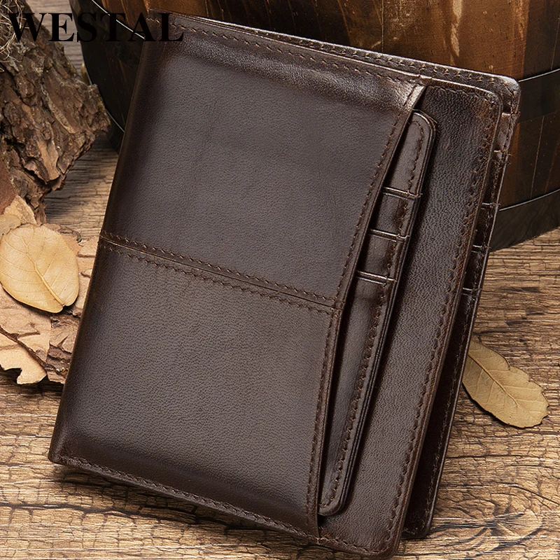 WESTAL Men's Wallets Genuine Leather Short Male Wallet with Coin Pocket Slim/Thin Wallet Purse for Cards Leather Money Bags 8563
WESTAL Men's Wallets Genuine Leather Short Male Wallet with Coin Pocket Slim/Thin Wallet Purse for Cards Leather Money Bags 8563