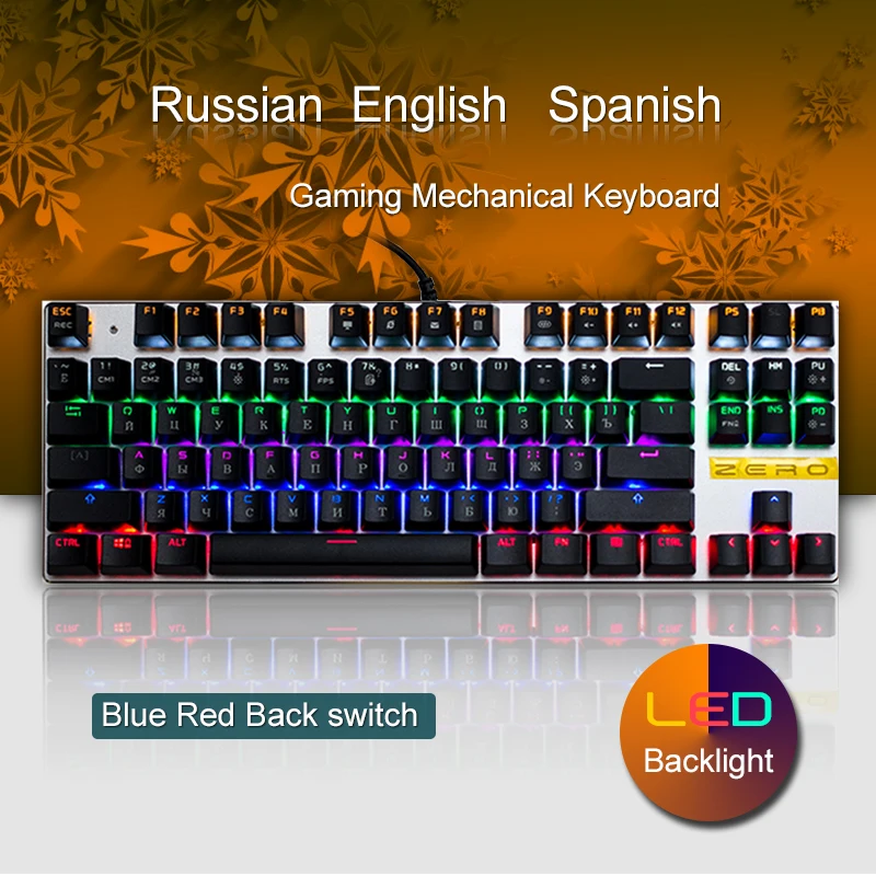Metoo ZERO Edition Mechanical Keyboard 87 104 keys Blue Switch Gaming Keyboards for Tablet Desktop Russian Spanish english
Metoo ZERO Edition Mechanical Keyboard 87 104 keys Blue Switch Gaming Keyboards for Tablet Desktop Russian Spanish english