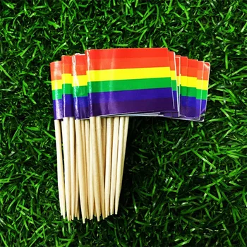 500pcs Mini Rainbow Flag Toothpick Flag 50pcs/bag Lesbian Gay Pride LGBT Flag Banner Colorful Rainbow Flag cooktail sticks&picks
500pcs Mini Rainbow Flag Toothpick Flag 50pcs/bag Lesbian Gay Pride LGBT Flag Banner Colorful Rainbow Flag cooktail sticks&picks