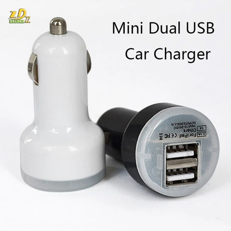 Автомобильное зарядное устройство 500 шт./лот с 2USB портами 2 1 а А в виде соска