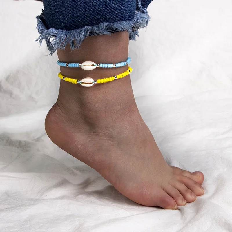 Sea Shell Beaded Ankle Bracelet, Colorful Anklets, Beach Bracelets, Summer Bracelet, Gift for Her 2pcs/set
Sea Shell Beaded Ankle Bracelet, Colorful Anklets, Beach Bracelets, Summer Bracelet, Gift for Her 2pcs/set